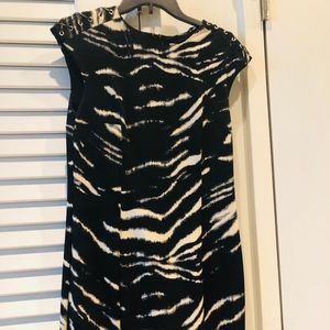 Michael Kors Zebra Pattern Sheath Dress- Size Sm